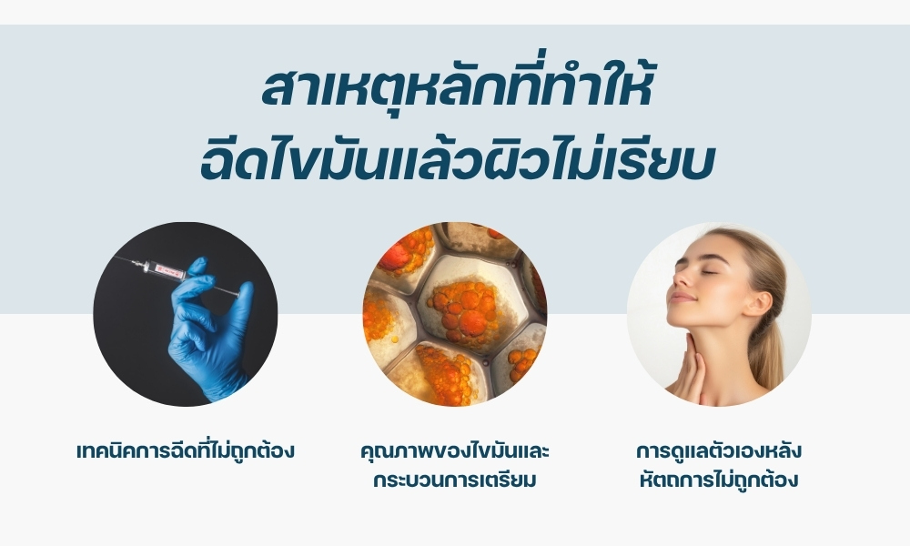 สาเหตุหลักที่ทำให้ฉีดไขมันแล้วผิวไม่เรียบ
