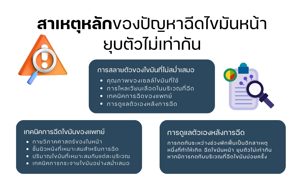 สาเหตุหลักของปัญหาฉีดไขมันหน้า ยุบตัวไม่เท่ากัน