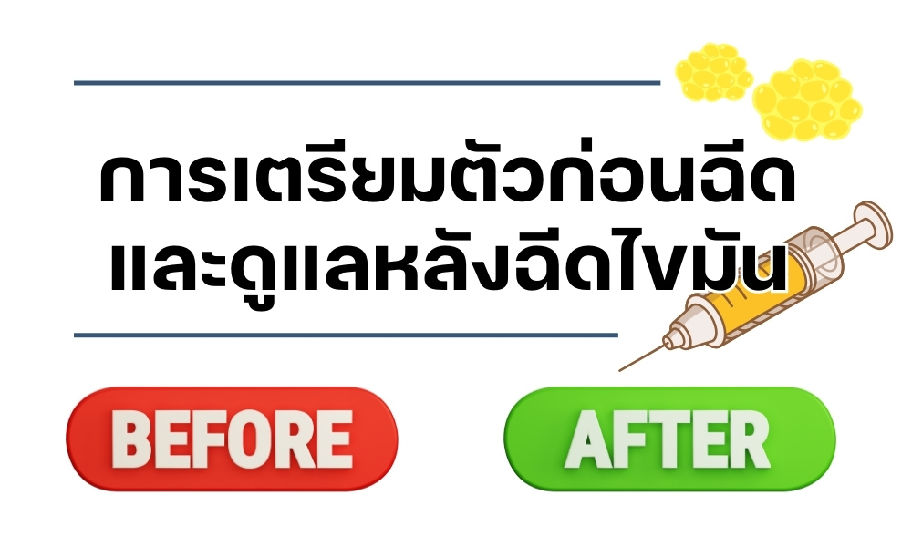 การเตรียมตัวก่อนฉีดและดูแลหลังฉีดไขมัน