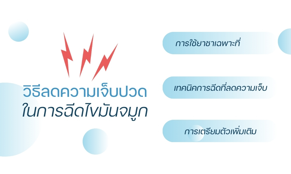 วิธีลดความเจ็บปวดในการฉีดไขมันจมูก