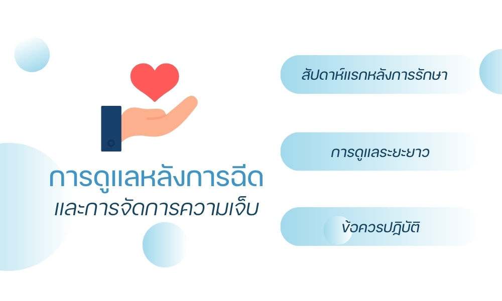 การดูแลหลังการฉีดและการจัดการความเจ็บ