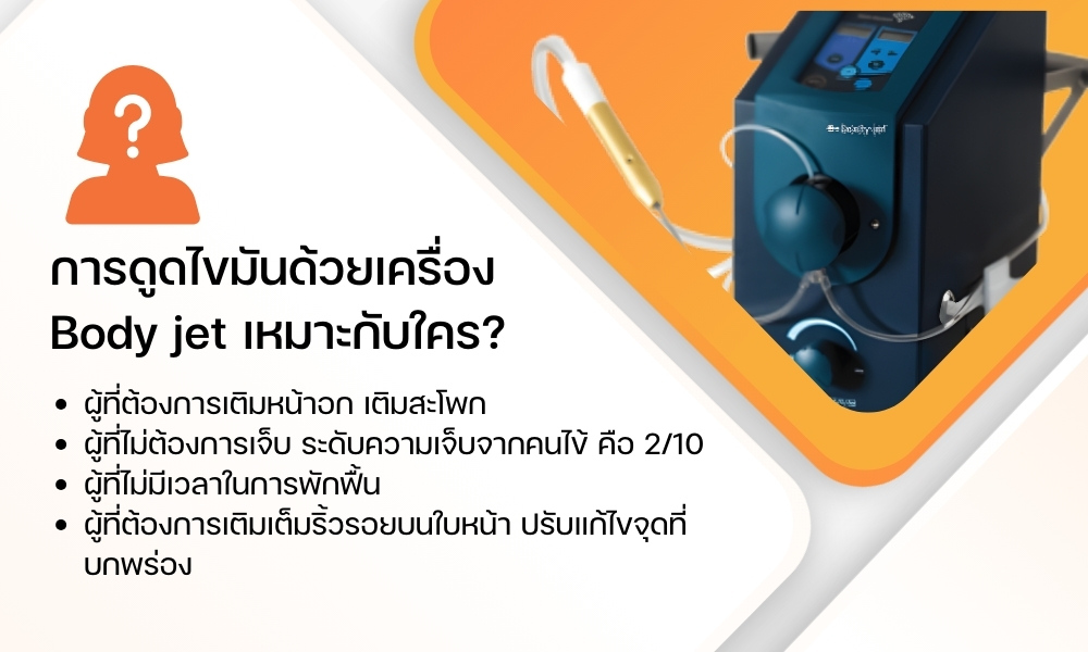 ดูดไขมันด้วยเครื่อง Body Jet เทคโนโลยีพลังน้ำ เจ็บน้อย