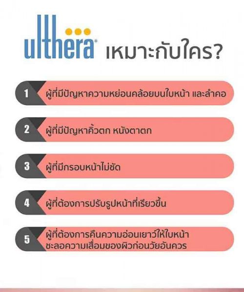 Ulthera เหมาะกับใคร